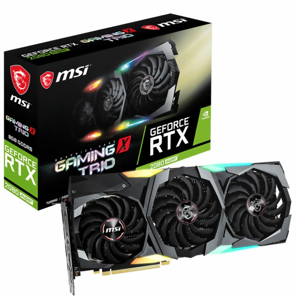 Видеокарта MSI Gaming nVidia GeForce RTX 2080 Super 1845MHz 8192MB 15500MHz 256 bit RTL [RTX SUPER GAMING X TRIO] | Компьютеры и