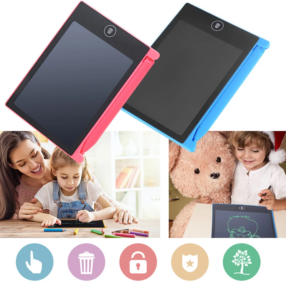 4 дюйма Планшет для рисования мини доска ЖК сообщений Памятка детей инструмент