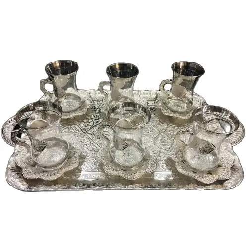 Turkish Tea cup Fümüş Colorful Tea Cup Set 13 Parça Ottoman Tea Set Turkish  Tea Arabic Turkish Fas Jordan Tea sets - купить по выгодной цене |  AliExpress