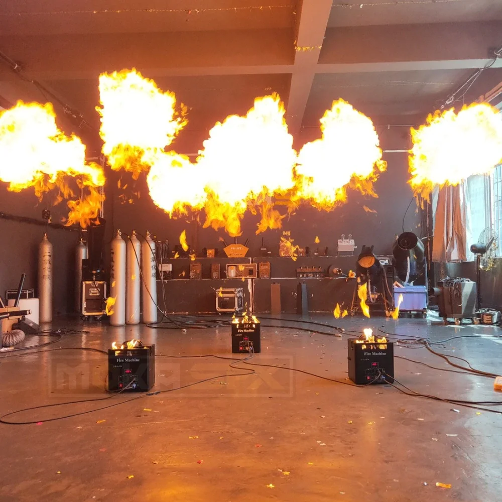 LPG трехполосный пламенный проектор сценические эффекты сильное пламя DMX 3 головки LPG пожарная машина 6 каналов клапан высокого качества для DJ шоу