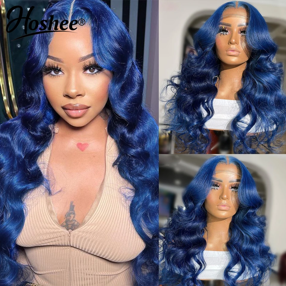 

30 Inch Blue Lace Front Wig 613 Colored Lace Frontal Wig Custom Body Wave Salon Wig Brazilian Wigs For Women Human Hair 180%