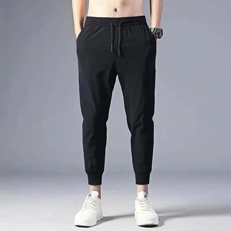 

2020 Summer Thin Ice Silk casual men's pants breathable quick-drying running sport pants Sweatpants for men