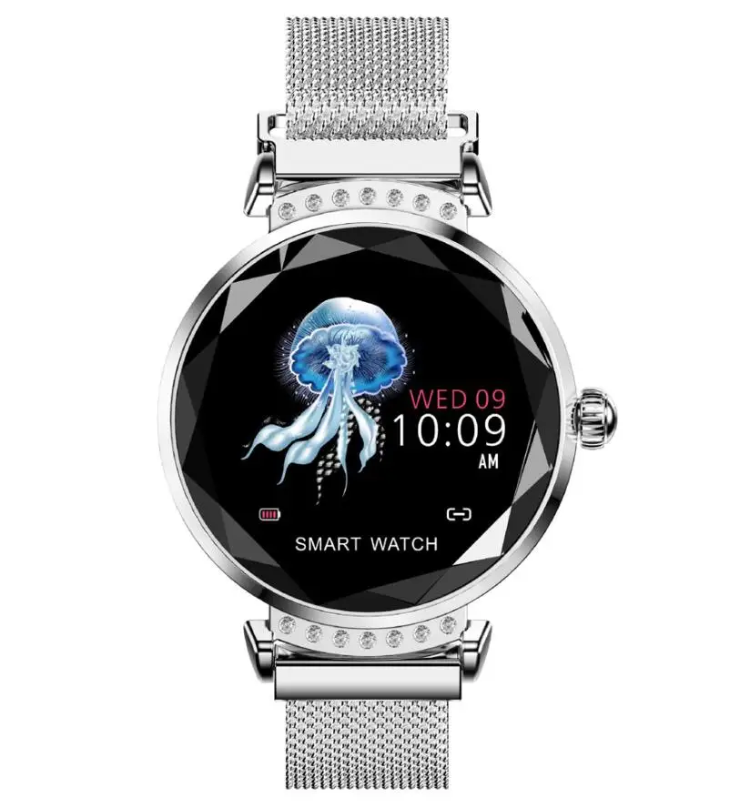 Женские смарт часы H2 со стразами (Серебристый) | Электроника