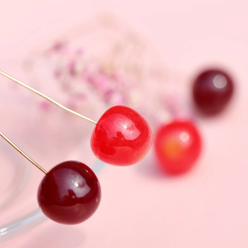 Новая стильная Медная брошь от производителя в виде вишневого фрукта Двойные