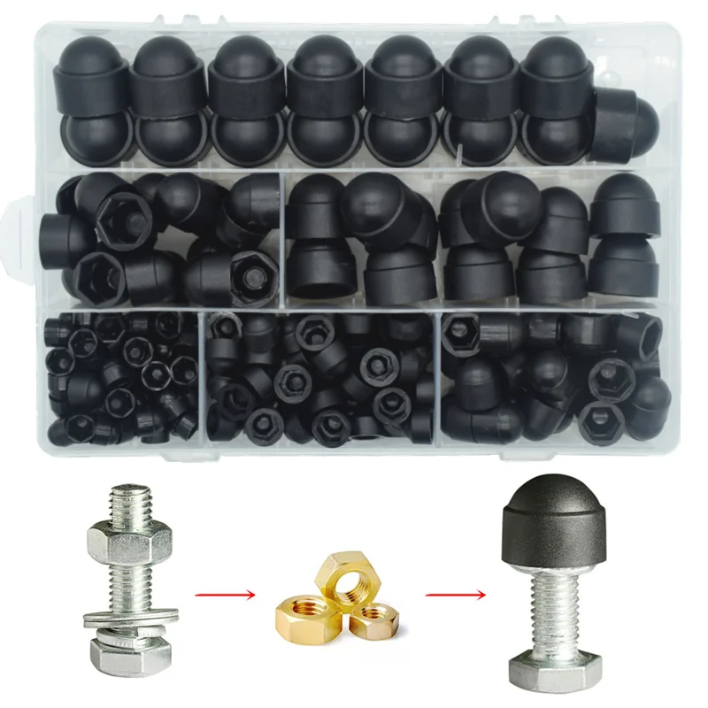 

Plastic Nut Cover Bushing Thread Furniture Fasteners Bolts Nuts Kit Threaded Cap PE Material Used For Protecting The Bolt Nut