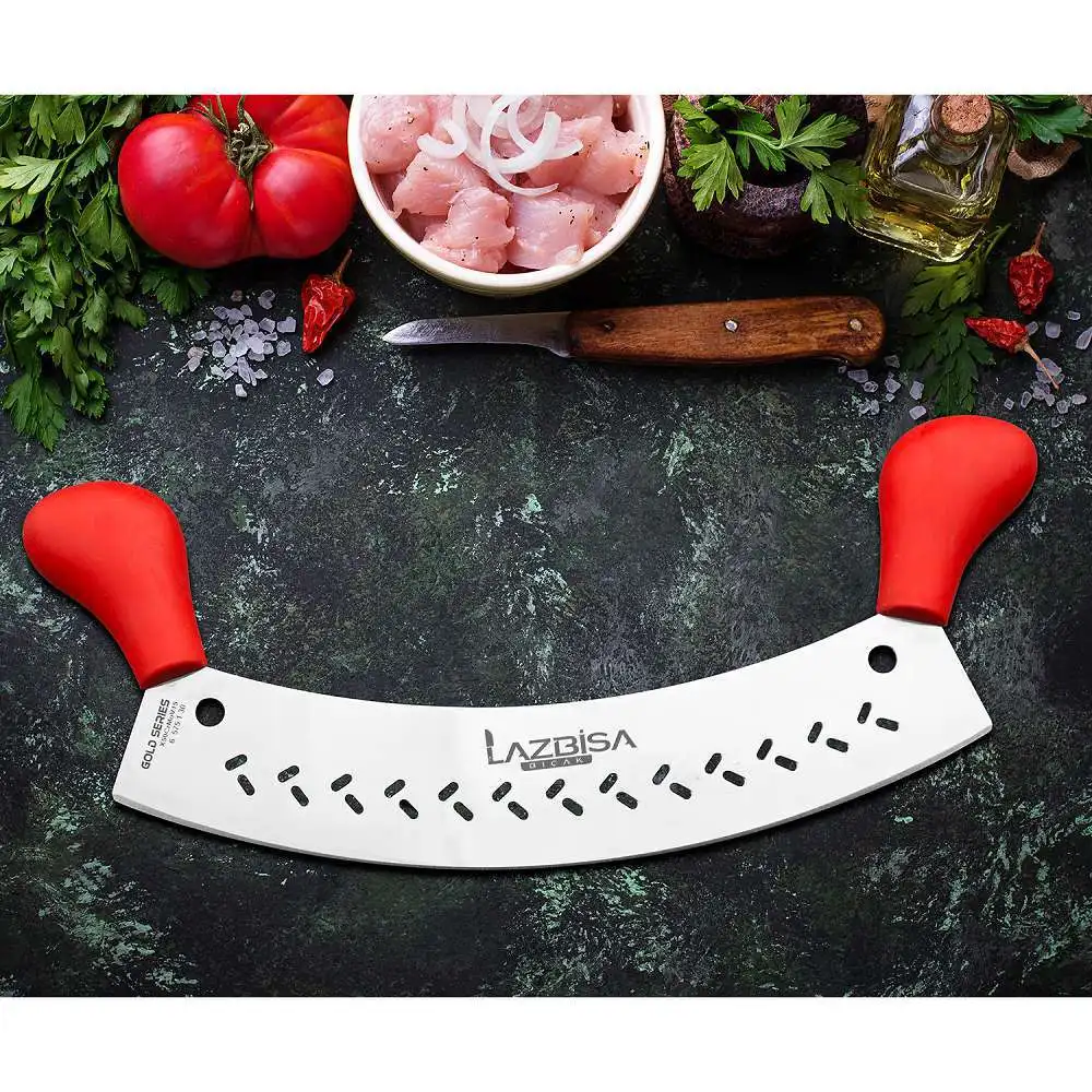 

Lazbisa Kitchen Knife Row Armor Pizza Onion Pita Mincer Chopper