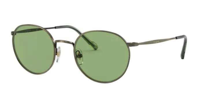 Женские солнцезащитные очки Vogue 4182 S 5137/2 51 круглые антикварная оправа зеленые