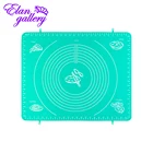 Коврик для раскатки теста и выпечки 50х40 см Elan Gallery Бирюзовый