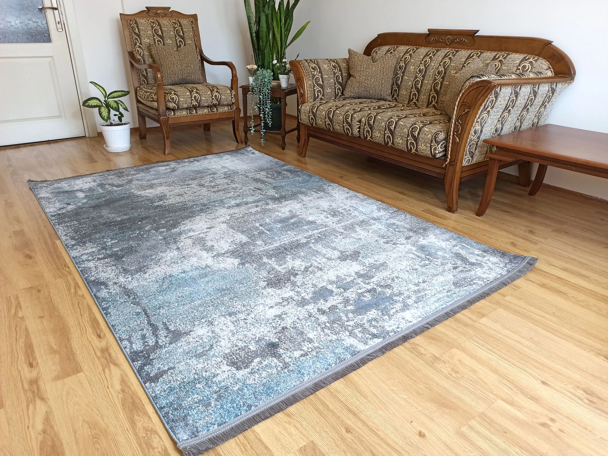 Турецкий Серый Бежевый коврик декоративный с современным дизайном мраморные