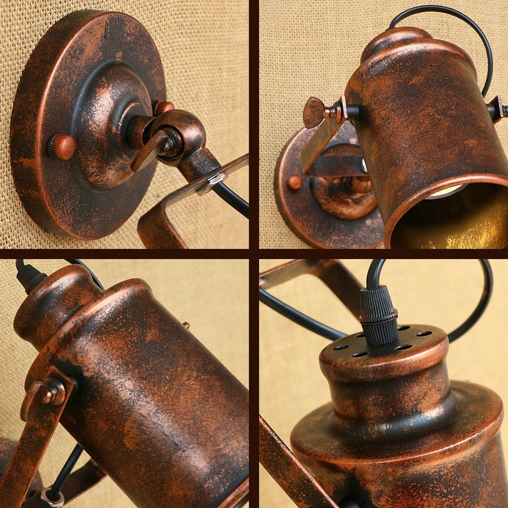 wall lamp vintage retro wall lights industrial wall lamps loft country wall light fixtures for home cafe restaurant decoration free global shipping