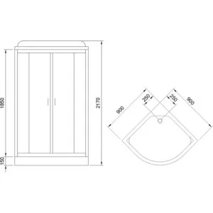 Душевая кабина Royal Bath HK 90x90x217 рифленое (RB90HK1-M-CH) | Обустройство дома