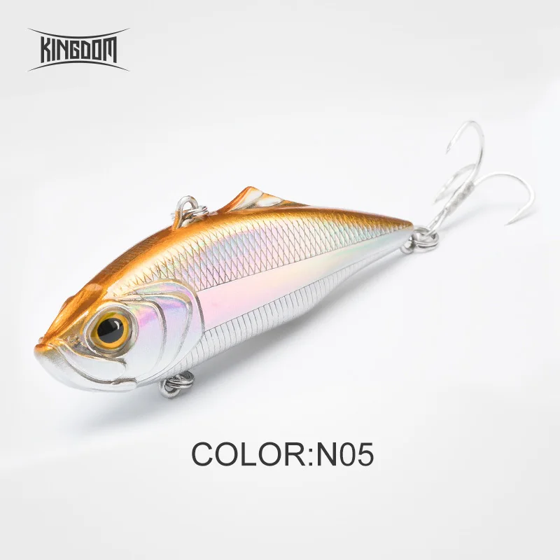 Kingdom Fishing Тонущая приманка VIB 75 мм 21,5 г/27,2 г, 60 мм 10,9 г/14,3 г жесткая приманка рыболовные снасти шесть цветов модель 5504 - Цвет: Color 05