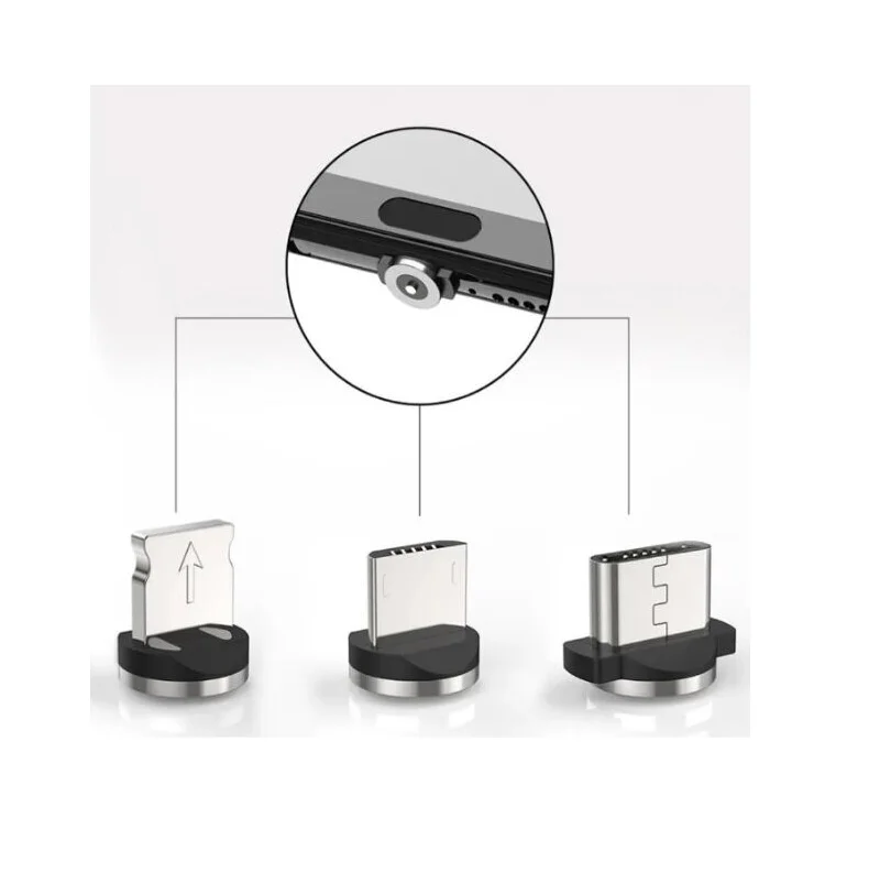 Кабель USB магнитный / 3 разъема юсб micro usb type C lightning синий | Мобильные телефоны и