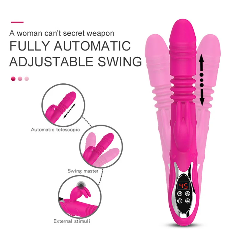 

Chitu fully automatic insertion vibrator dildo AV stick female masturbator telescopic heating pulse massage device