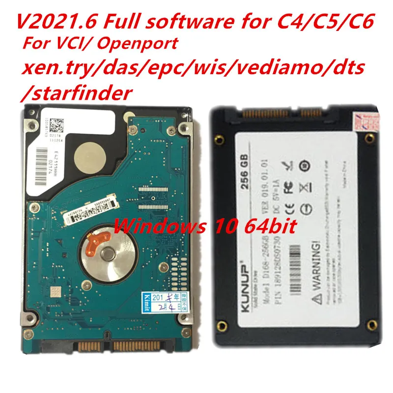 V2021.06 MB STAR C4 C5 C6 VCI для полного программного обеспечения OpenPort XENRY/SCN/DAS/карта данных