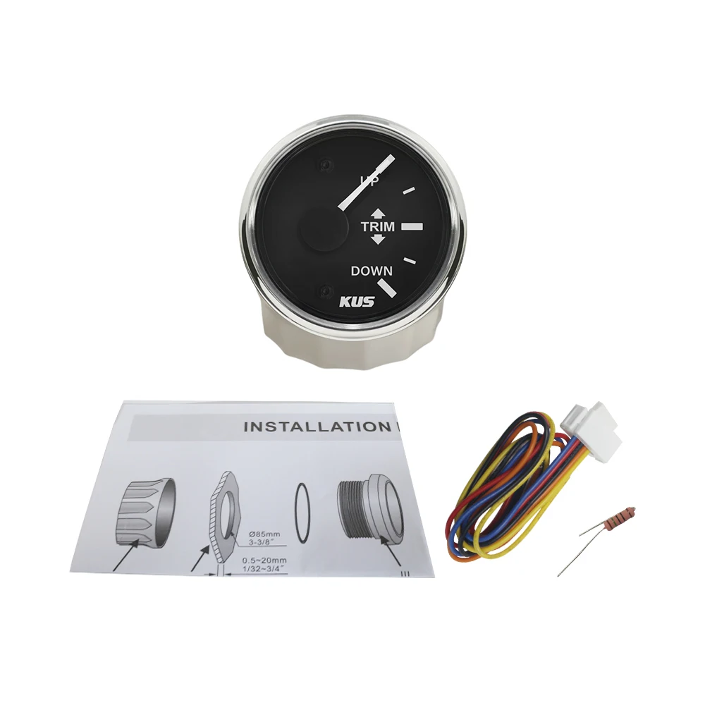 Бортовой измерительный прибор KUS Boat с красной и Желтой подсветкой 9-32 в 52 мм -