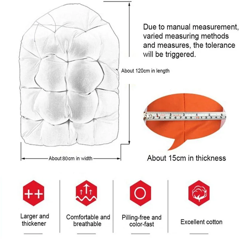 Кресло-качалка Подушка качели висит амортизация сад балкон патио корзина задние
