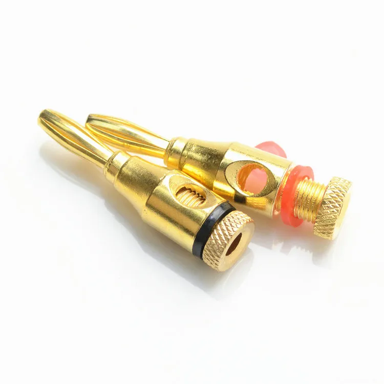 2 шт./компл. 4 мм позолоченный медный усилитель связывающая стойка розетка типа