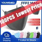 10-100 шт., маски для лица FFP2 KN95