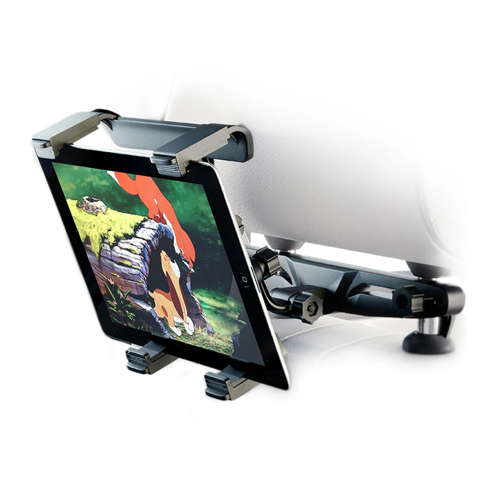 Автомобильный держатель для планшетов до 12 дюймов на подголовник кресла стекло