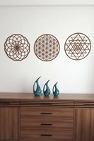 3 pcs flower of life sri yantra and torus table wall painting poster home decor abstract for house decoration gift accessory