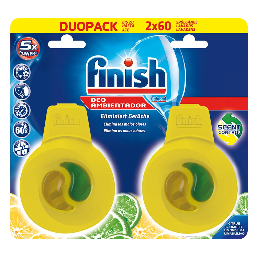 Finish Deo для посудомоечной машины: 5x Finish Duplo Deo Lemon-посудомоечная машина-удаляет неприятные запахи