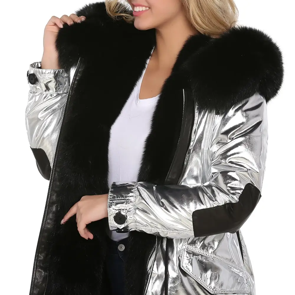 Пальто из натурального меха куртка одежда жилет Анорак парка верхняя | Женская