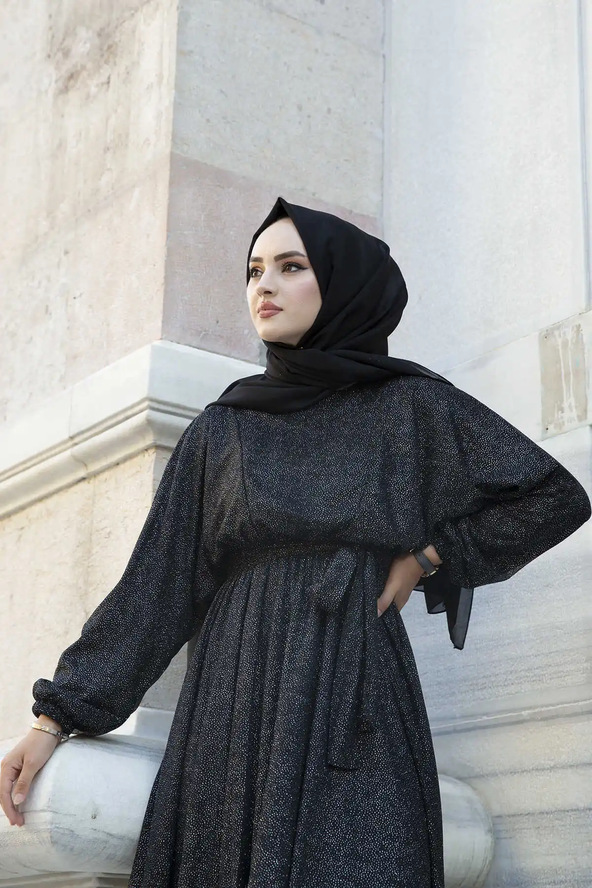 Серебристая Исламская одежда вечерняя абайя Дубай индейка мусульманская Мода