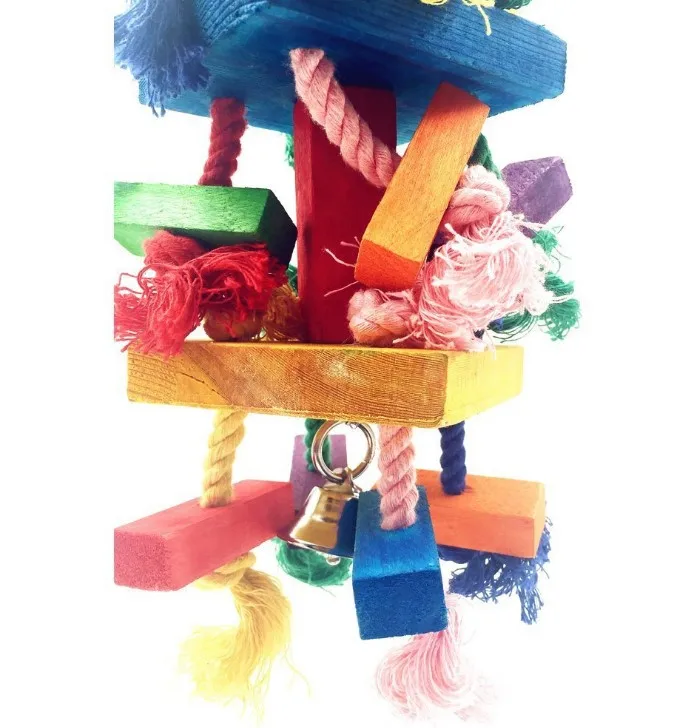 Лучшие блоки узлы африканский серый Амазон какаду попугай Ара игрушка CA|Игрушки