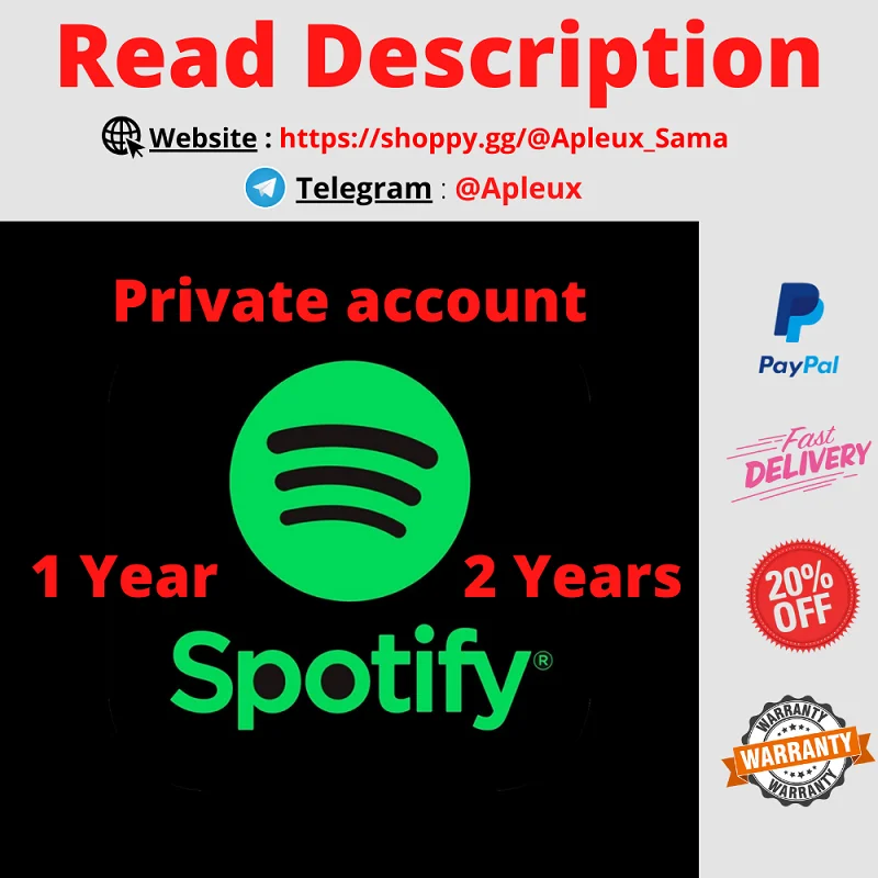 

{Spotify Premium Account Private 1 Year & 2 Years}