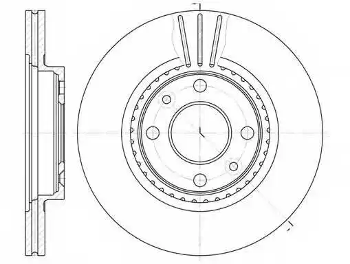 Диск тормозной RENAULT LOGAN/SANDERO/CLIO/MEGANE 98- перед.вент. (мин. 2 шт.) ROADHOUSE 614410 |