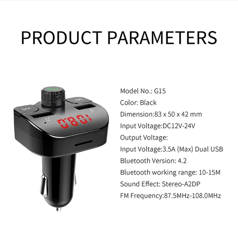 Автомобильный комплект, FM модулятор, Bluetooth, FM передатчик, lcd Аудио MP3 плеер, двойной USB, быстрая зарядка, зарядное устройство, автомобильные аксессуары, новинка