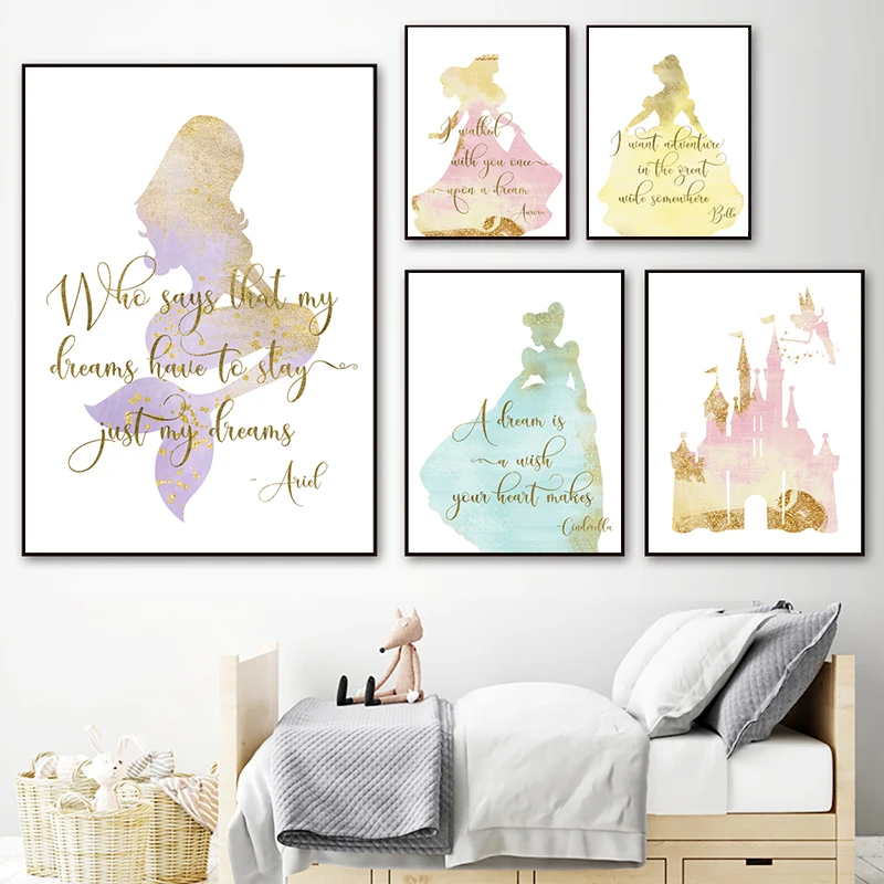 Классическая мультяшная аниме Принцесса дневная Акварель Искусство Живопись