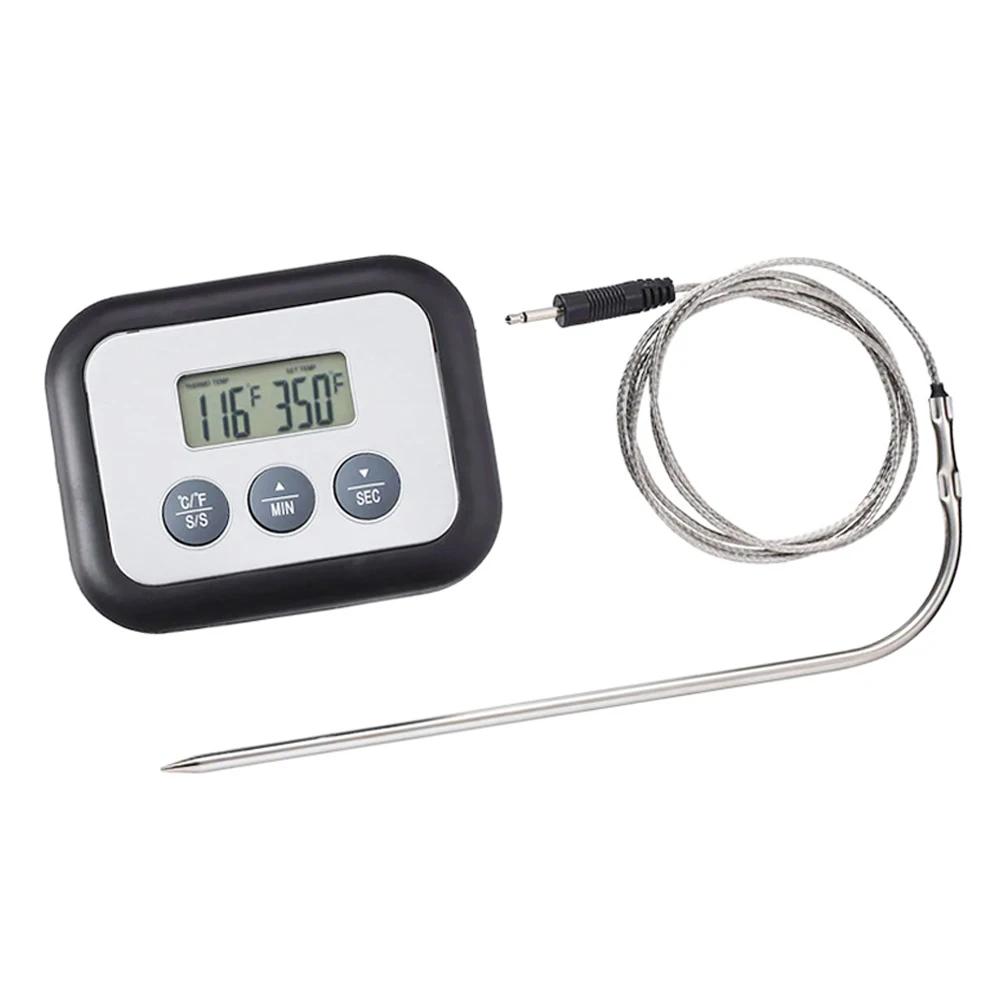 Термометр-таймер 250°C с магнитом и щупом | Дом сад