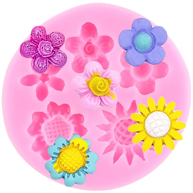 

3D искусственный цветок, капкейк, Топпер, помадные формы, инструменты для украшения тортов, конфеты, глина, смола, шоколад