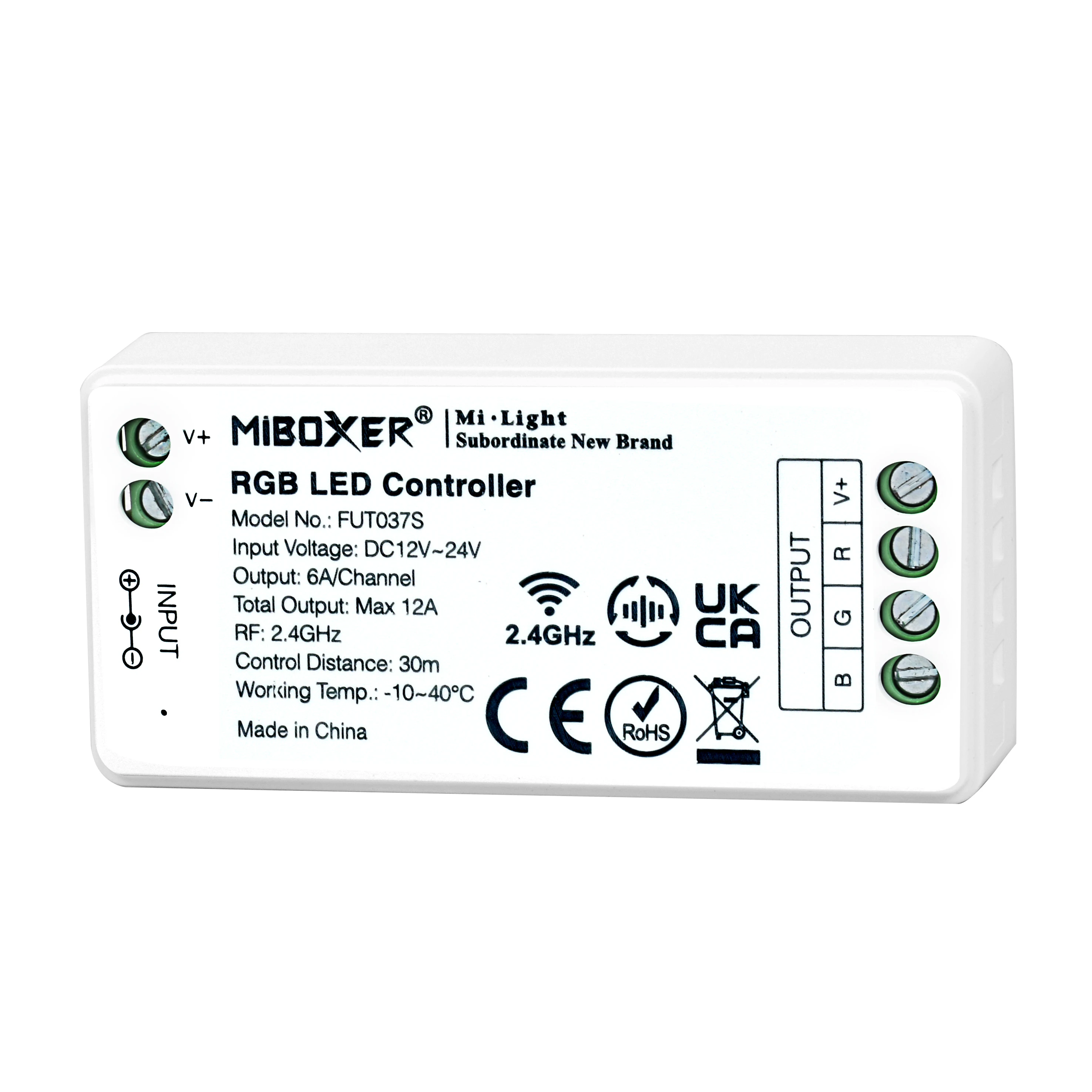 

FUT037S 2.4G 4 Zone Single Color LED Controller