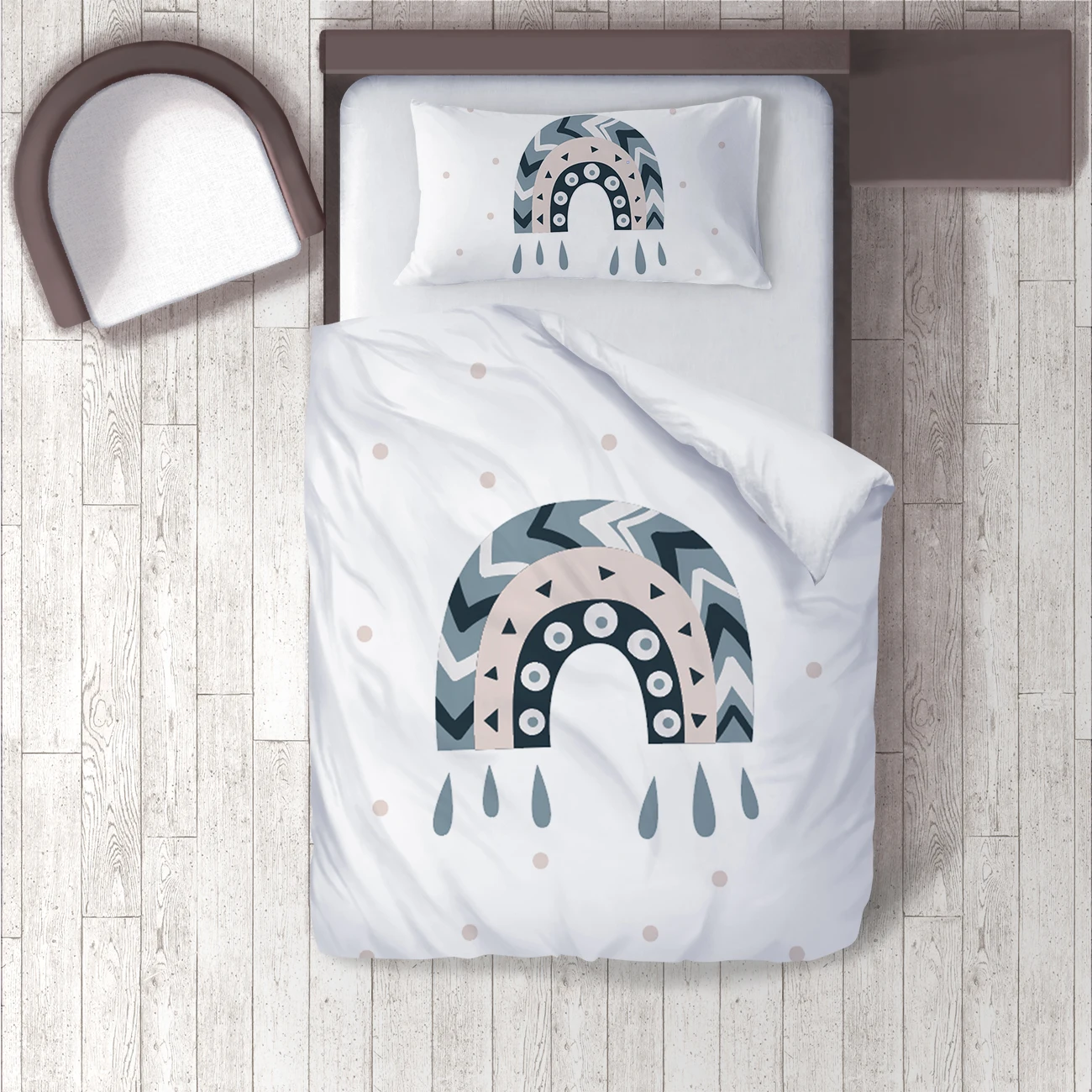 

Duvet Cover Set Bedding Set Pillow Case for Baby and Kids Room 3D Printed White Blue Beige Pattern Model 1344