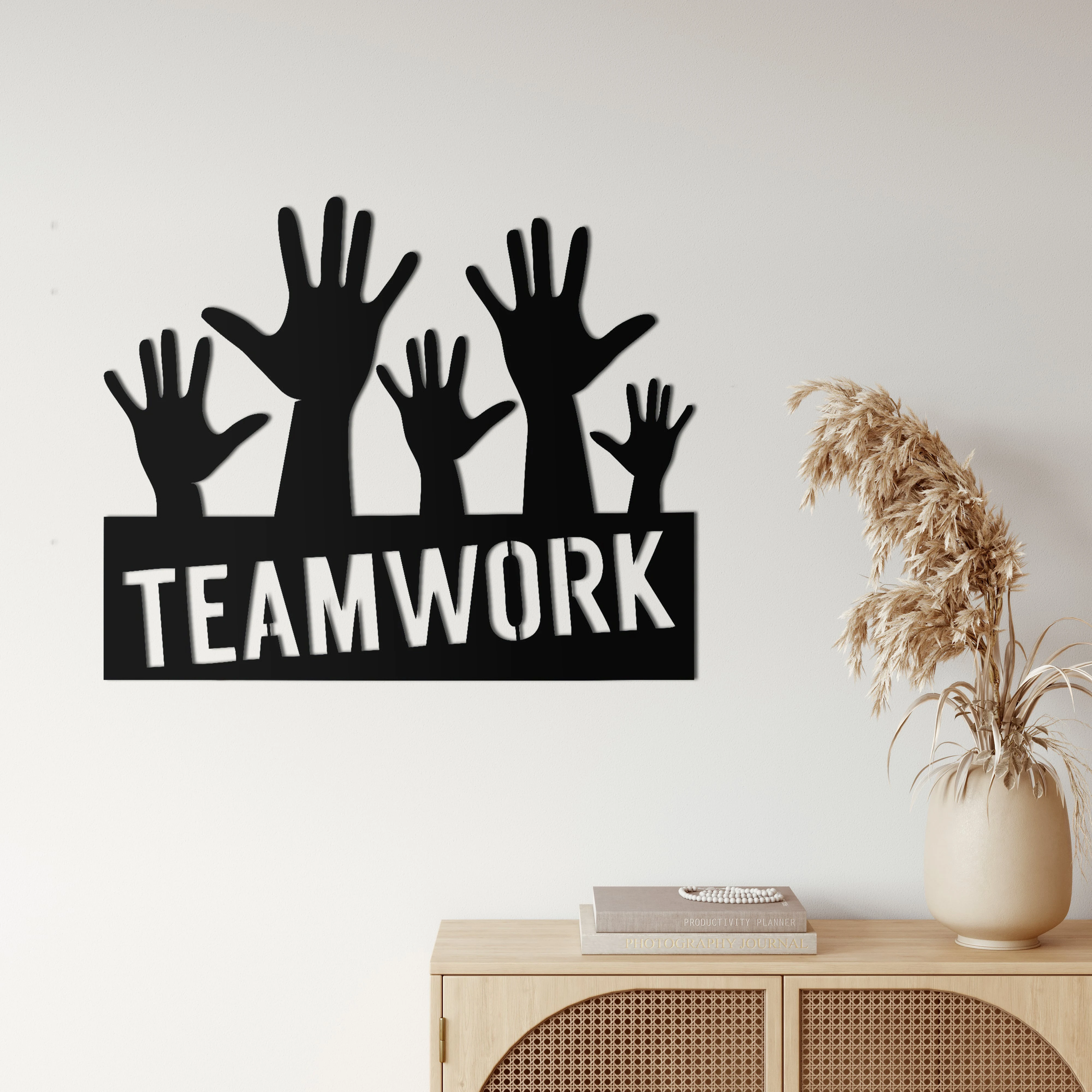 

Team Work Metal Wall Art, Team Work Metal Wall Decor, Inspirational Words, Motivational Quotes Home or Office Decor