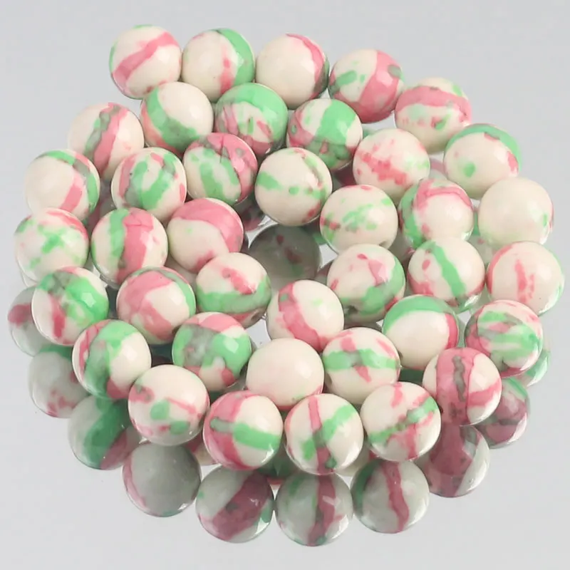 

Natural Stone Green Red Striated Rain Jaspers Round Loose Beads for Jewelry Making DIY Woman Bracelet Necklace 4/6/8/10/12mm