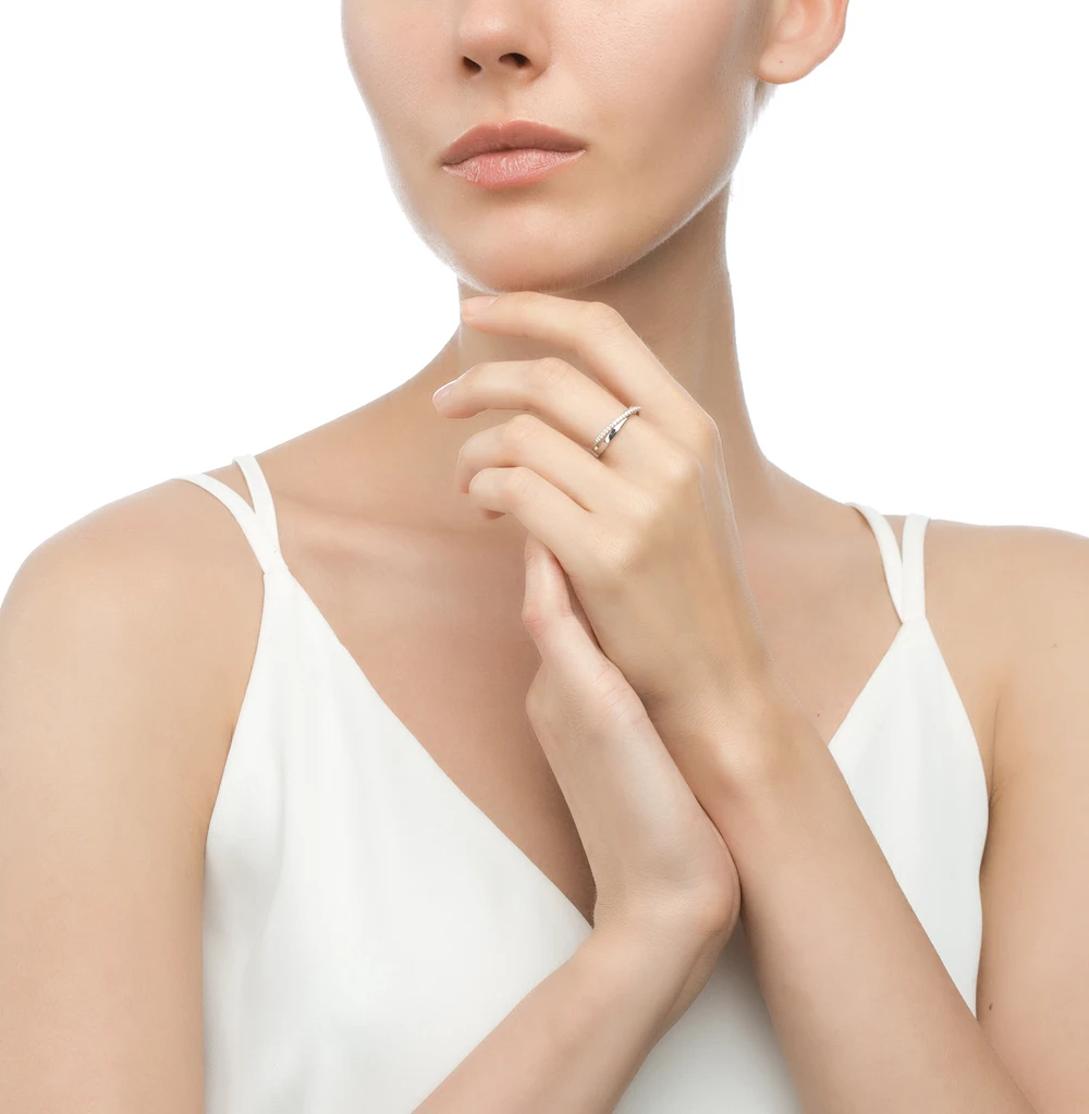 Серебряное кольцо с фианитами SUNLIGHT проба 925 | Украшения и аксессуары