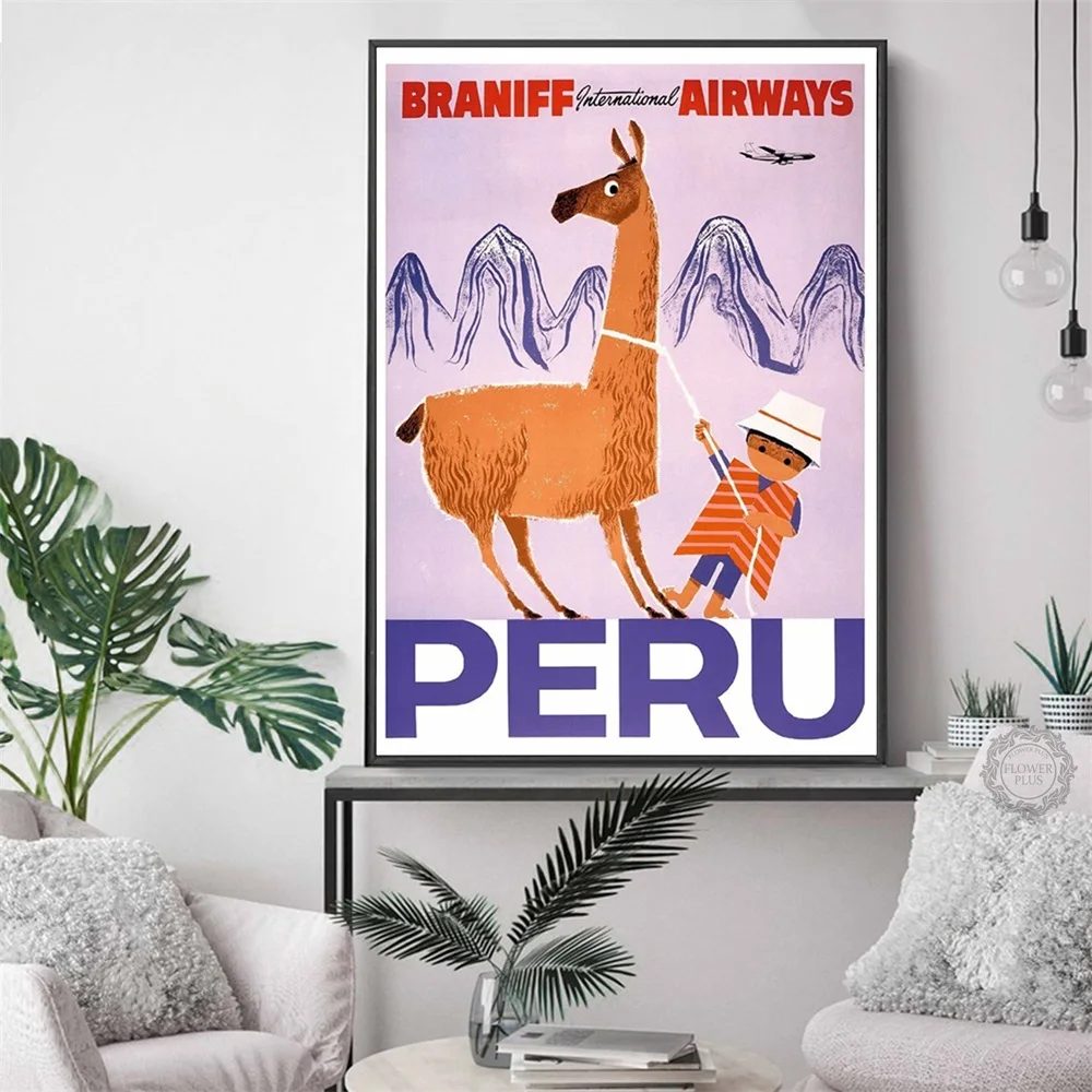 

Visit Palestine Peru Landscape Vintage Canvas Prints Modern Painting Posters Wall Art Pictures Home Decoration quadro cuadros