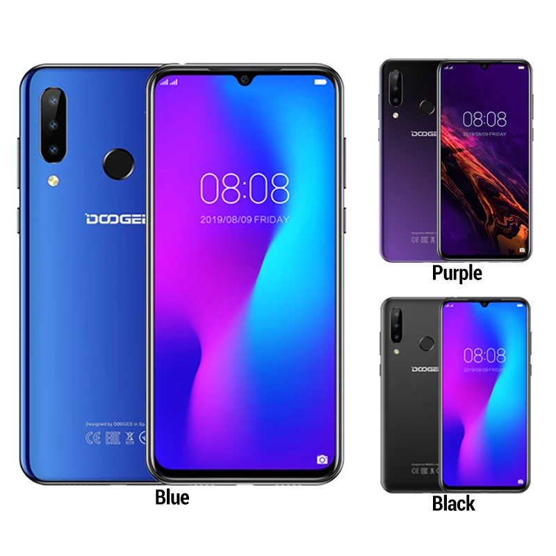 DOOGEE N20 N 20 6 3 дюймов FHD + мобильный телефон 4 Гб 64 MT6763 Восьмиядерный 4350 мАч 16MP 8MP