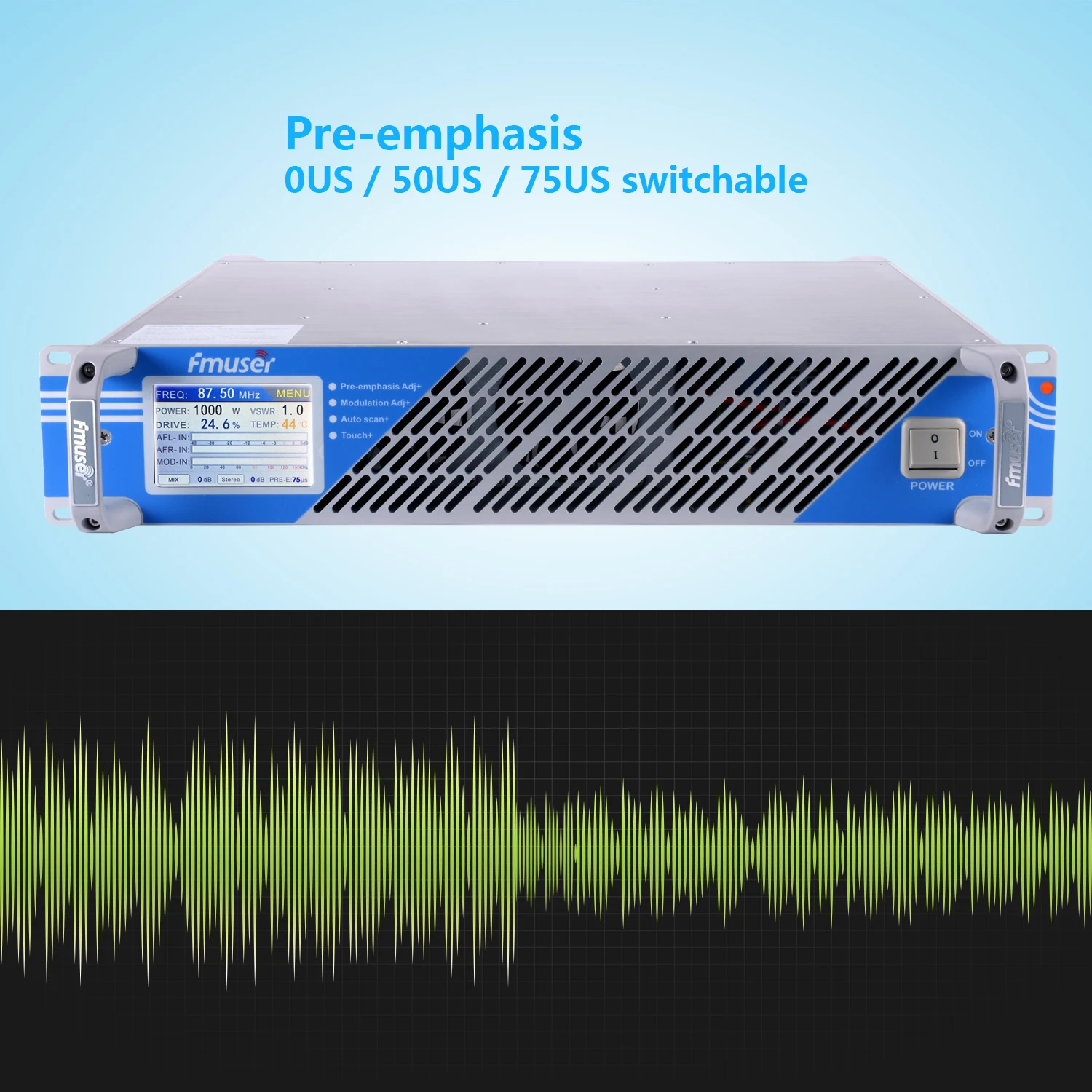 FMT-80T 80 Вт FM-радио трансмиттер Студия на воздухе + DP100 дипольная антенна