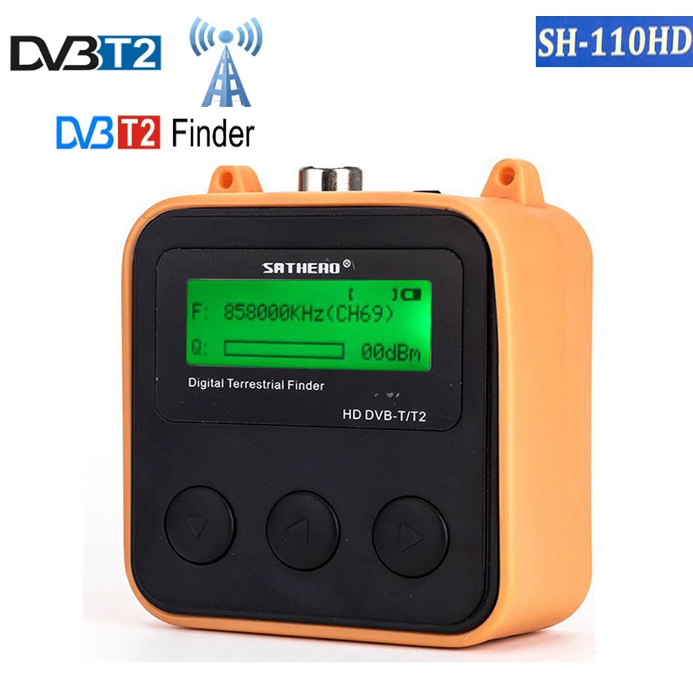 

SH-110HD DVB-T DVB-T2 карманный цифровой наземный видоискатель с ЖК-экраном Поддержка QPSK DVB-T2 Цифровой измеритель сигнала