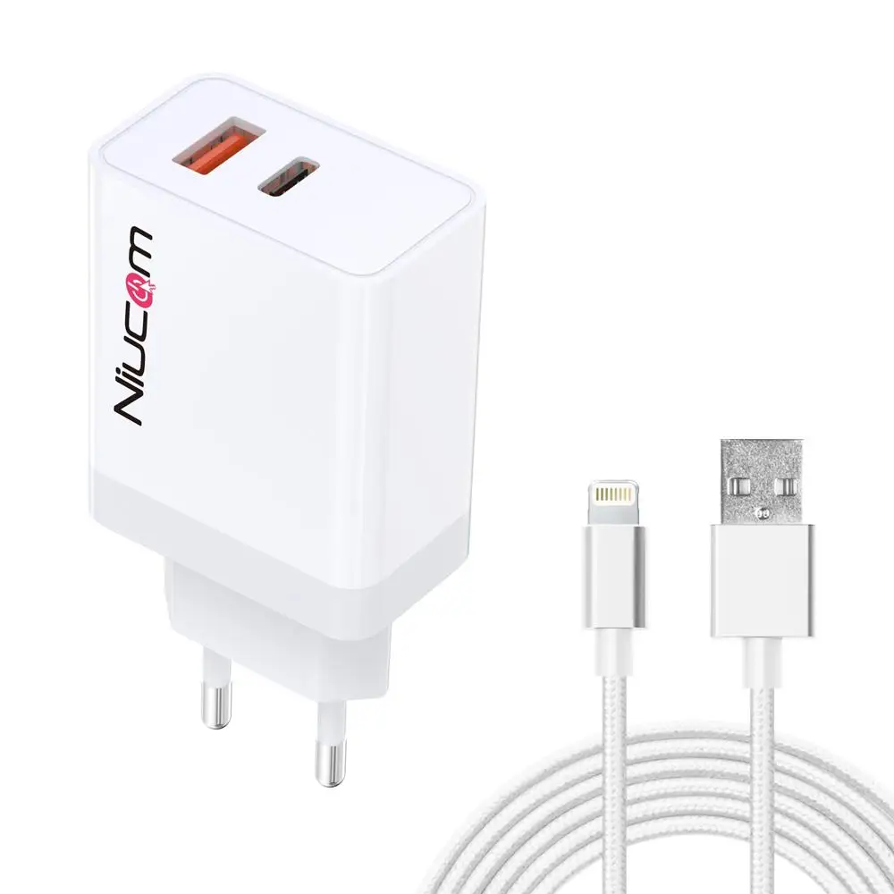 Niucom зарядное устройство для быстрой зарядки iphone 12 11 36 Вт dual usb разъем док-станция