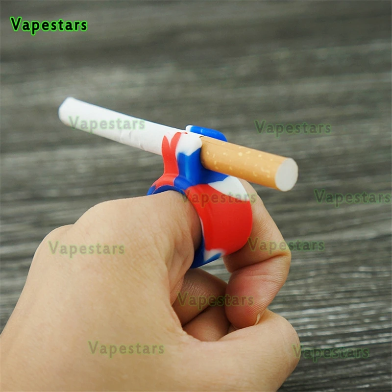 

50pc New Design Silicone water smoking Ring Finger Hand Rack Cigarette Holder For Regular smoking Accessories and playing game