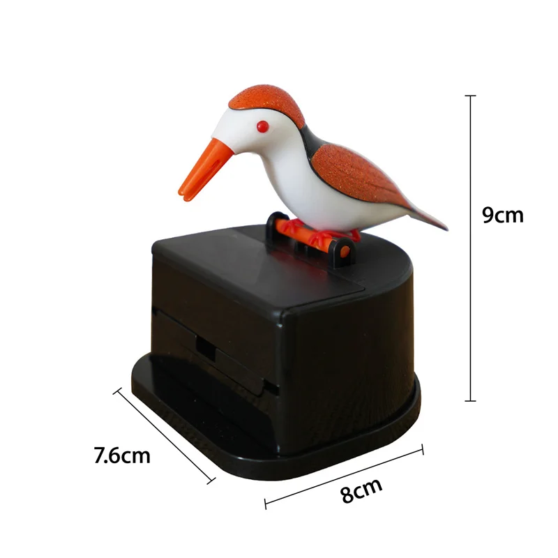 

Small Bird Toothpick Container Automatic Toothpick Dispenser Toothpick Holder Storage Box Desk Decoration Kitchen Accessories