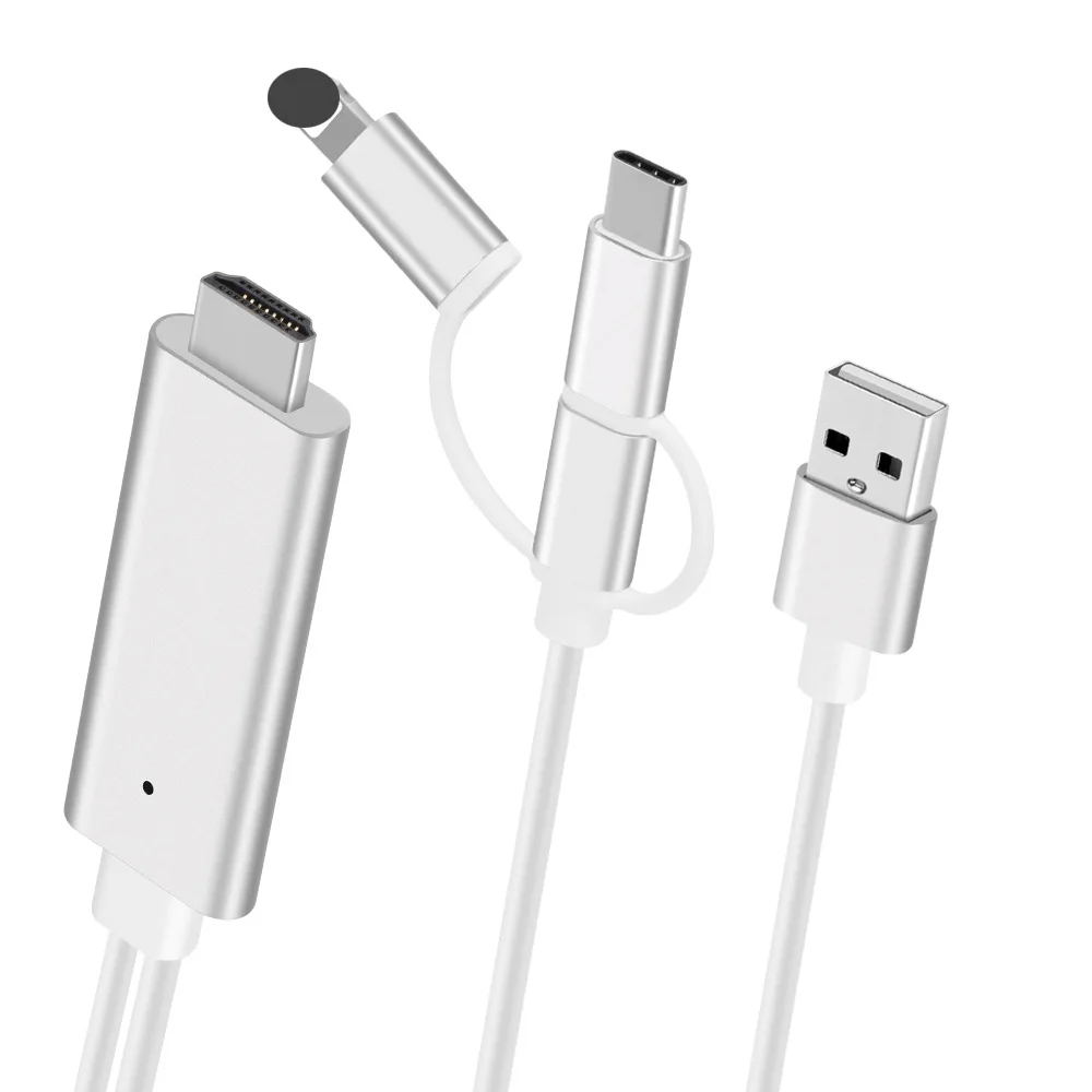 Адаптер 3 в 1 для IOS Android Micro USB Type C | Электроника
