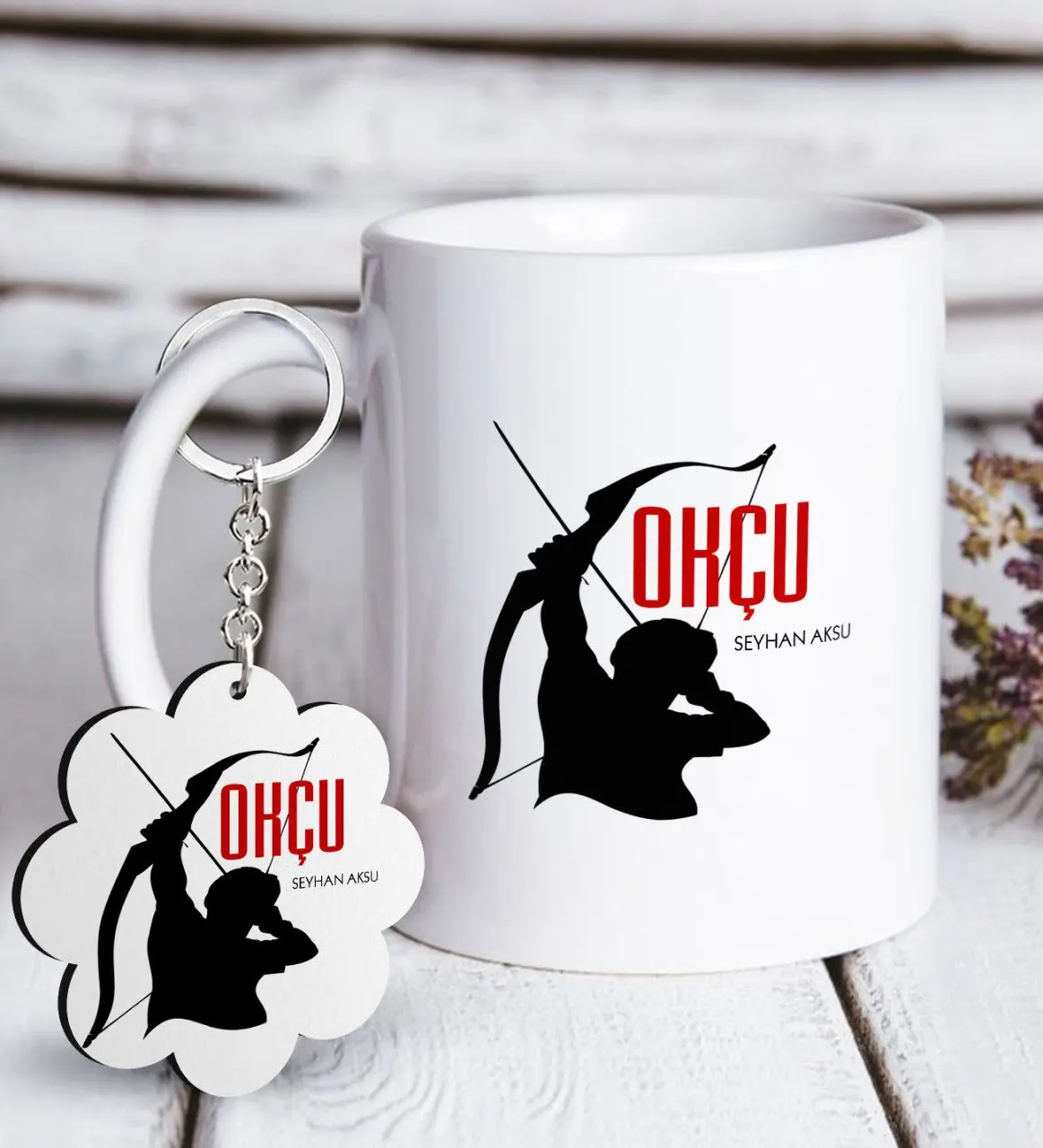 

Personalized Professional Archer White Mug and Keychain Gift Set