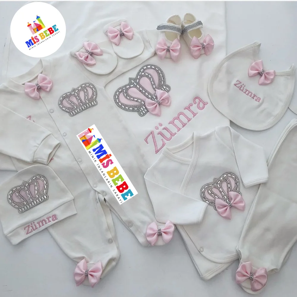 Baby Boy Girl Personalize Newborn Clothing 10-pcs Hospital Outlet Custom Fabric Babies Healthy Safe Outfit Sets Dresses